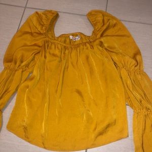 Mustard yellow puff shirt